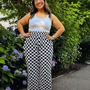 Checkered Black and White Pants